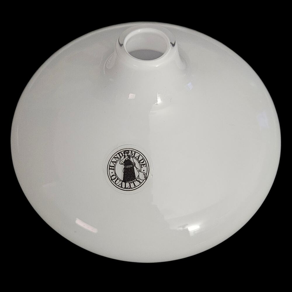 IKEA Handmade Quality White Glass Bud Vase 501.198.41 Round Modern Decor